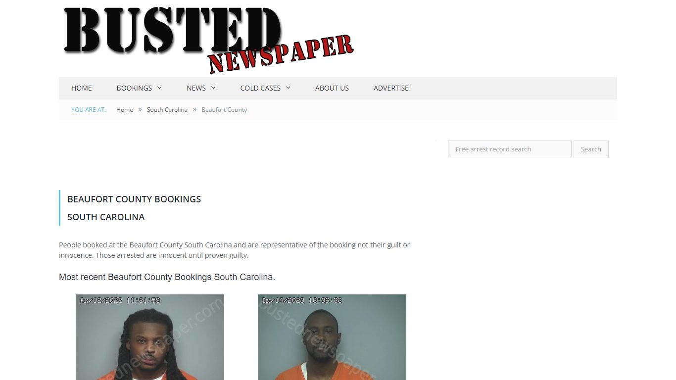 Beaufort County, SC Mugshots - BUSTEDNEWSPAPER.COM